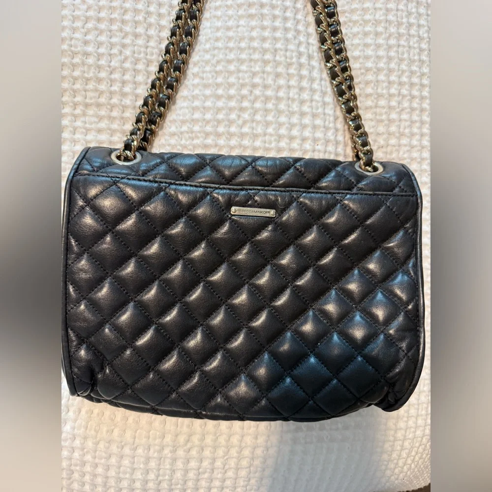 Rebecca Minkoff Black Quilted Shoulder Bag - Picture 3 of 8